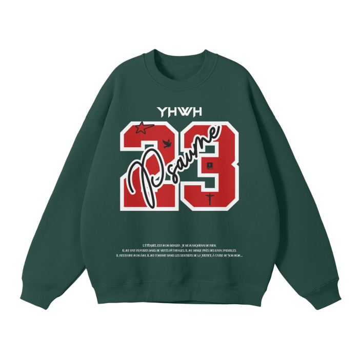 Psaume 23 - Streetwear Unisex Solid Color Fleece Pullover