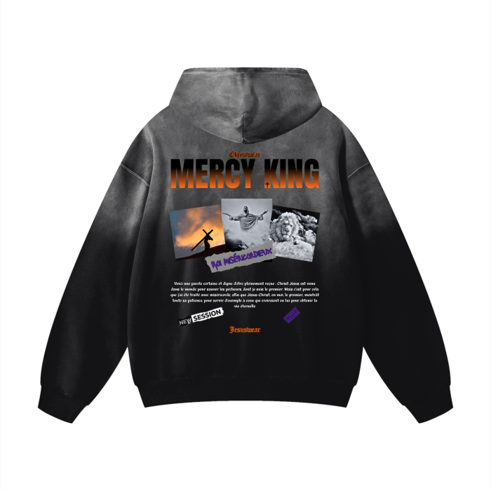 Heavyweight Pure Cotton Handcrafted Monkey Wash Drop Shoulder Oversized Hoodie