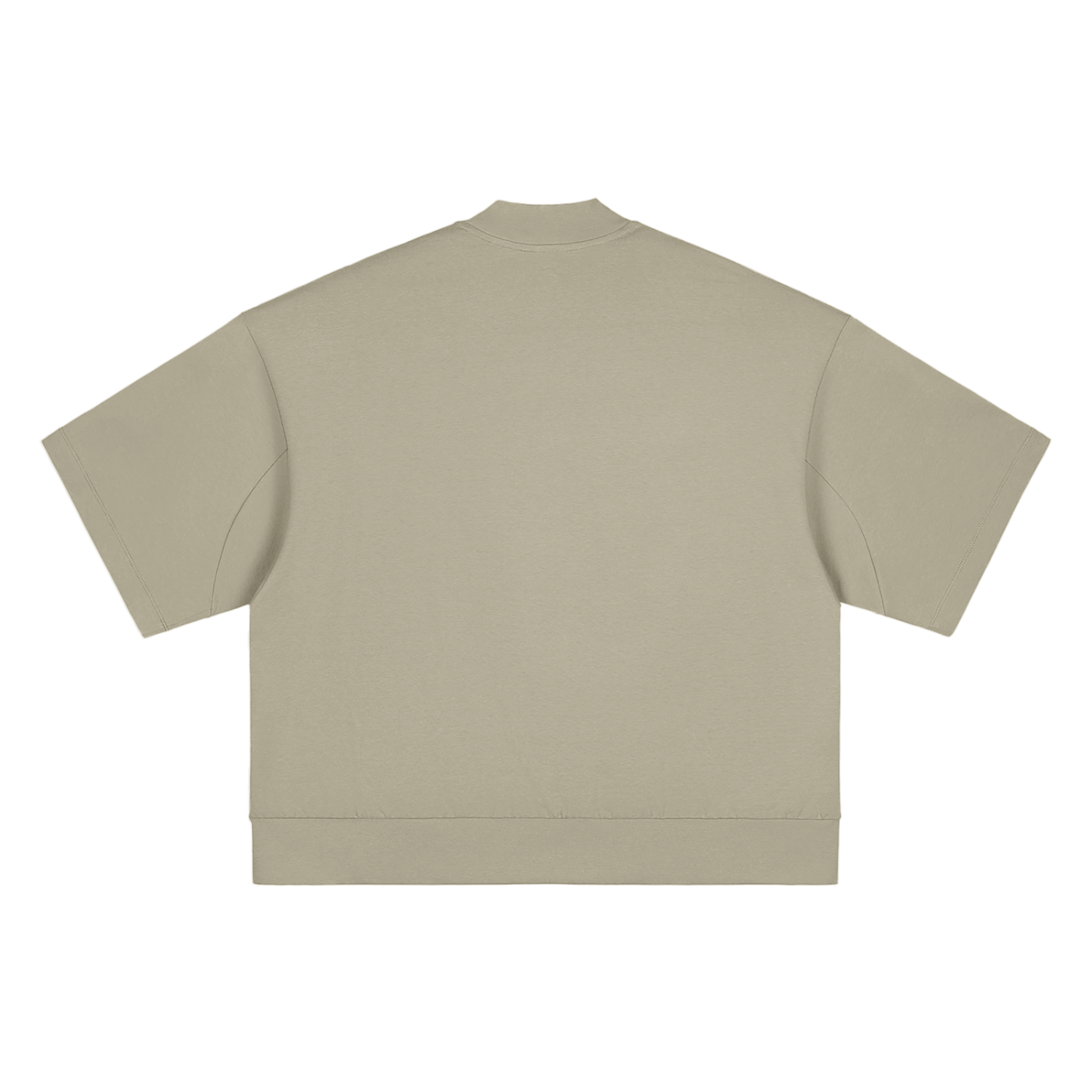 Heavyweight Oversized Mock Neck T-Shirt | 100% Cotton | Cross & Stride Christian Streetwear