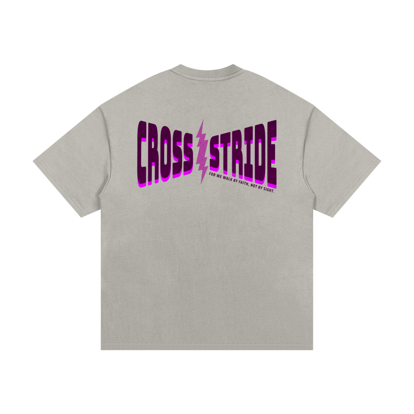 Heavyweight Snow-Washed Polo T-Shirt | 100% Cotton | Cross & Stride Christian Streetwear