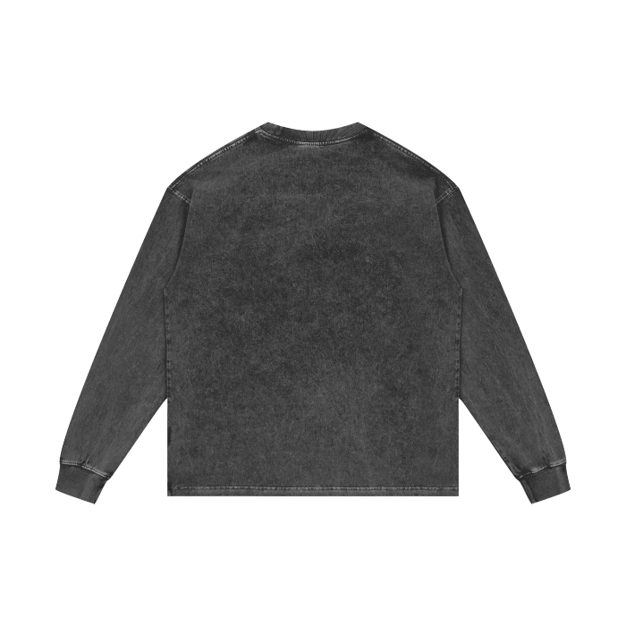 Psaume 23 - Acid Wash Oversize Long Sleeve T-Shirt - 250 GSM