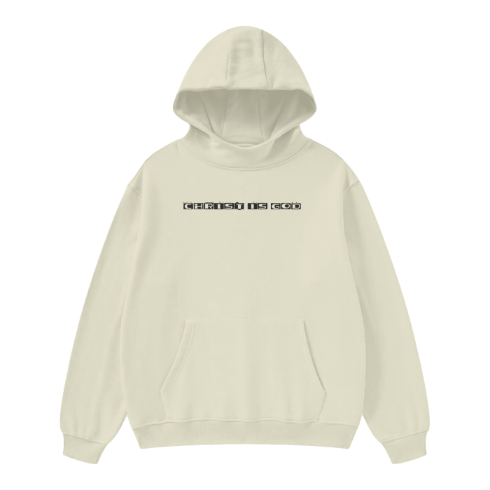 Christian Insulated Fleece Hoo,"Christ Is King" Warmth & Fait,Unisex High Neck Hoodie,Everyday Streetwear for Believ,Casual Comfort with a Purpose