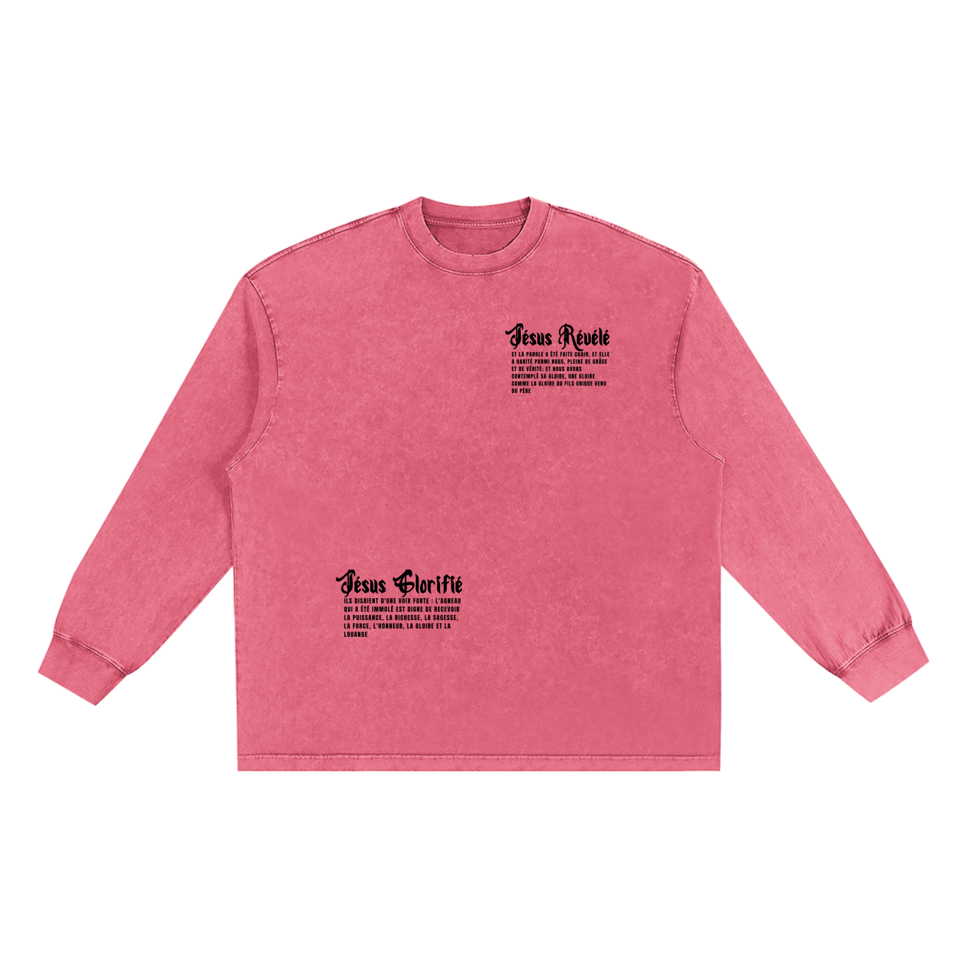 Snow Washed Oversize Long Sleeve T-shirt