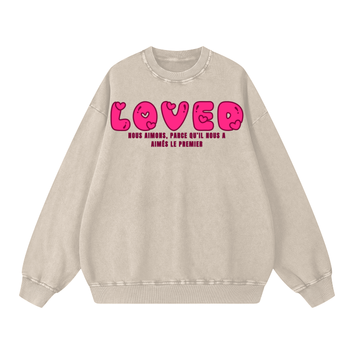 Acid Wash Oversize Sweatshirt - 360 GSM