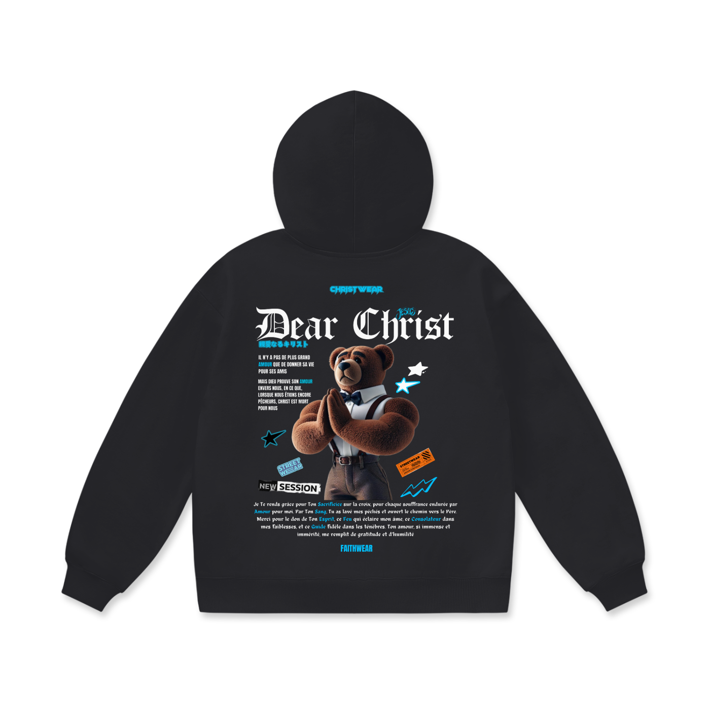 Oversize Heavyweight Christian Hoodie | 460 GSM Fleece | Unisex Faith-Based Streetwear
