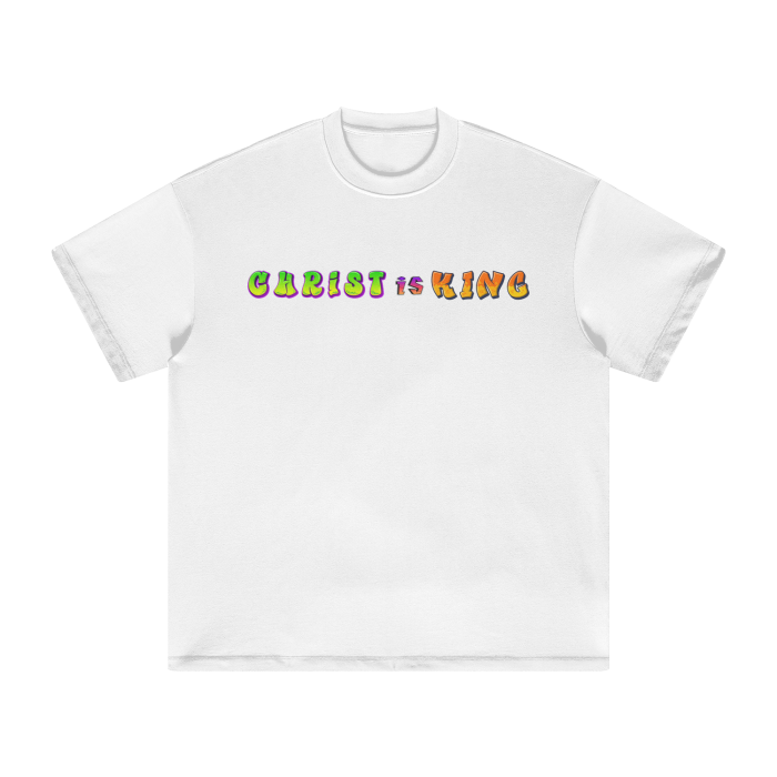 Christ Is King Unisex T-Shirt | Urban Style | Heavyweight Earth Tone | 100% Cotton | Inspirational Faith Apparel