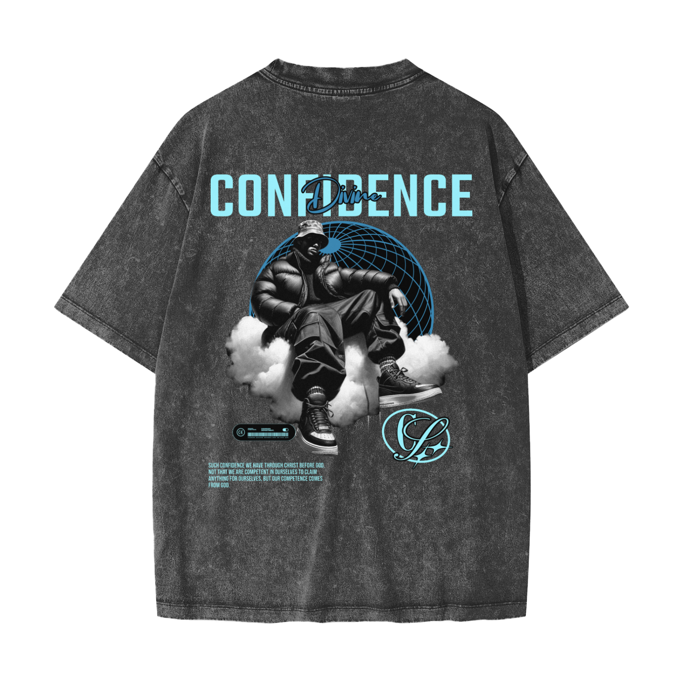 Heavyweight Snow Washed T-Shirt | 100% Cotton | Cross & Stride Christian Streetwear