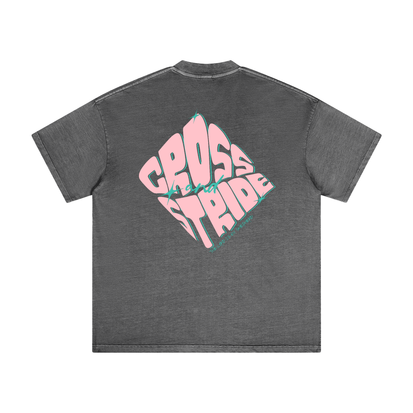 Cross & Stride Snow Washed T-Shirt - Unisex Cotton Streetwear