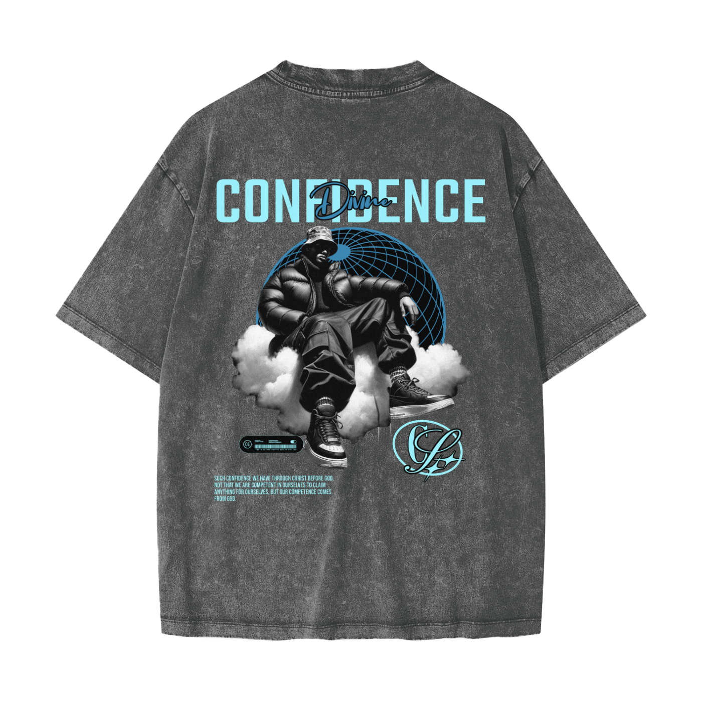 Heavyweight Snow Washed T-Shirt | 100% Cotton | Cross & Stride Christian Streetwear