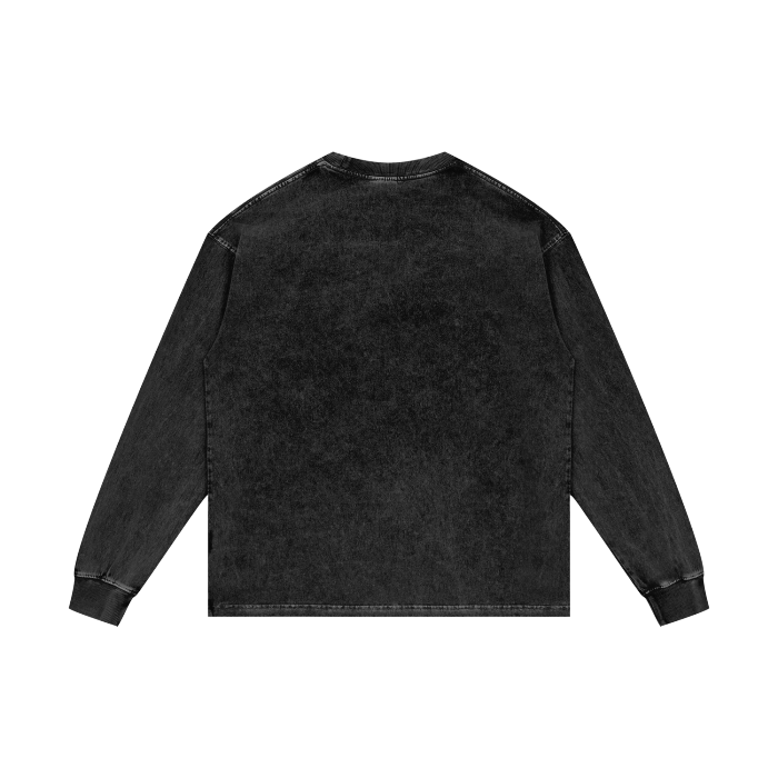 Test Buy - Acid Wash Oversize Long Sleeve T-Shirt - 250 GSM