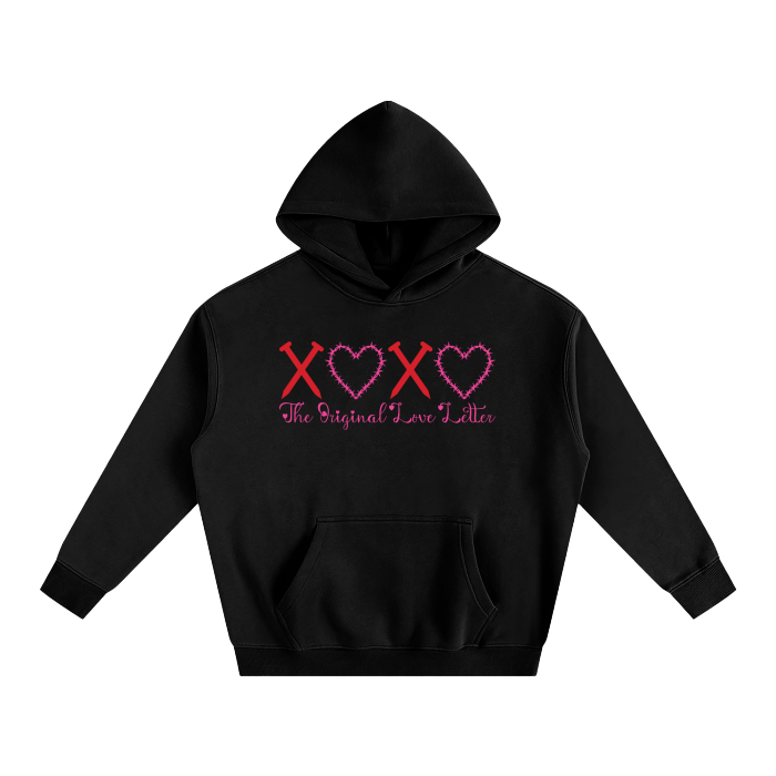Christian Valentine's Day Oversize Fleeced Hoodie | Faith-Inspired Streetwear