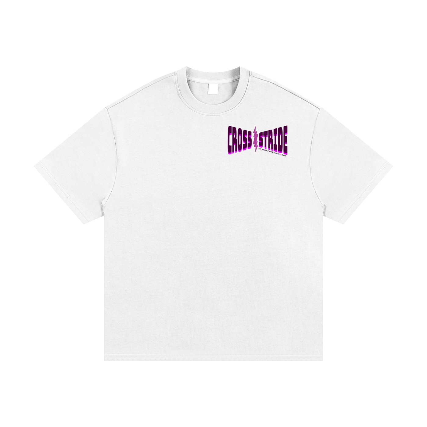 Heavyweight Snow-Washed Polo T-Shirt | 100% Cotton | Cross & Stride Christian Streetwear