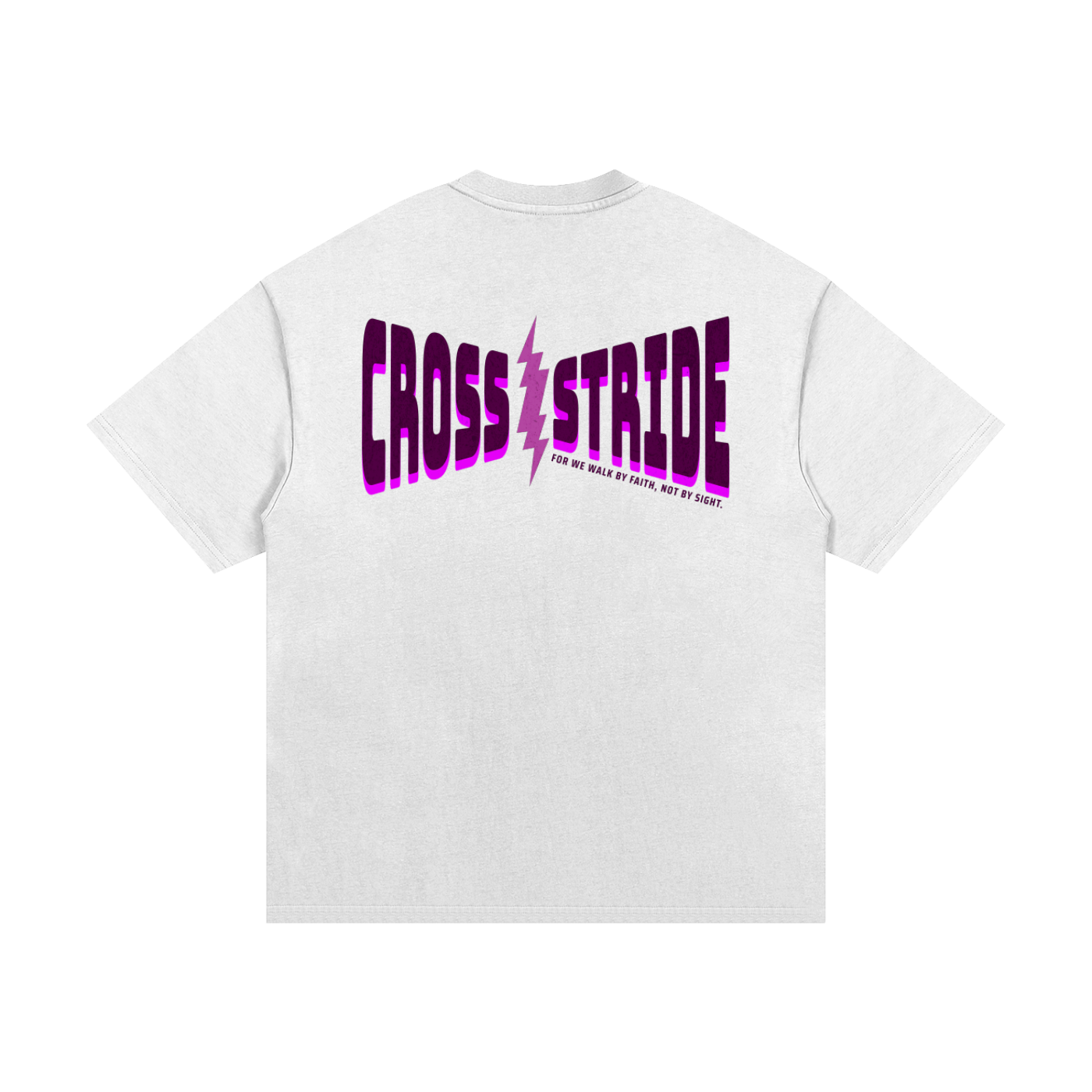Heavyweight Snow-Washed Polo T-Shirt | 100% Cotton | Cross & Stride Christian Streetwear