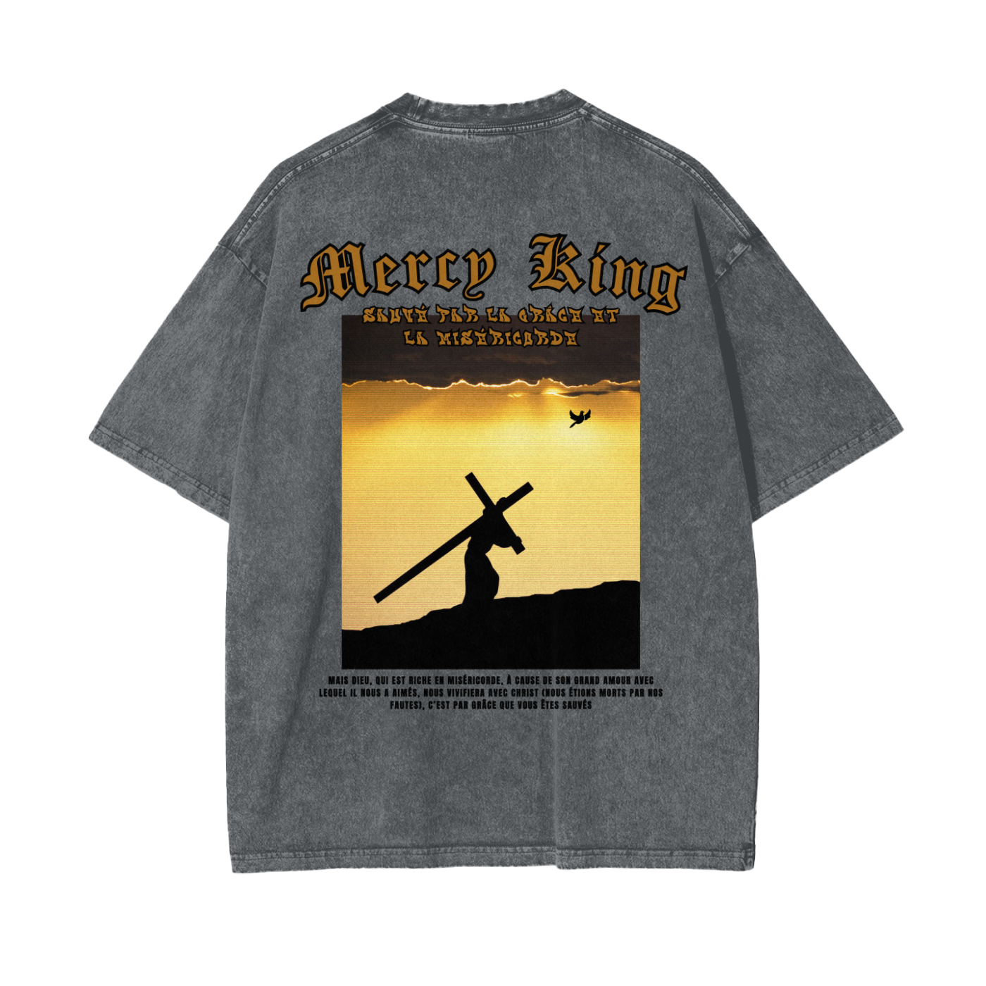 T-shirt oversize Christian Streetwear délavé | Unisexe | Confortable et élégant