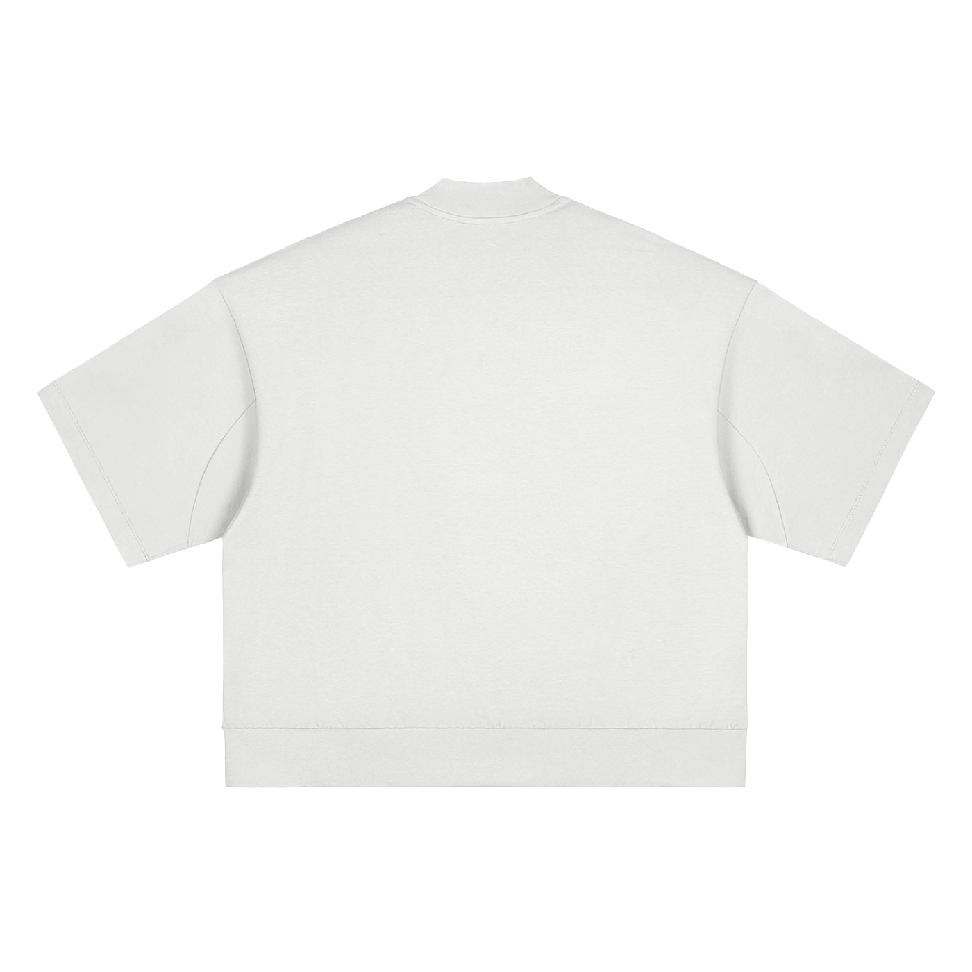 Heavyweight Oversized Mock Neck T-Shirt | 100% Cotton | Cross & Stride Christian Streetwear