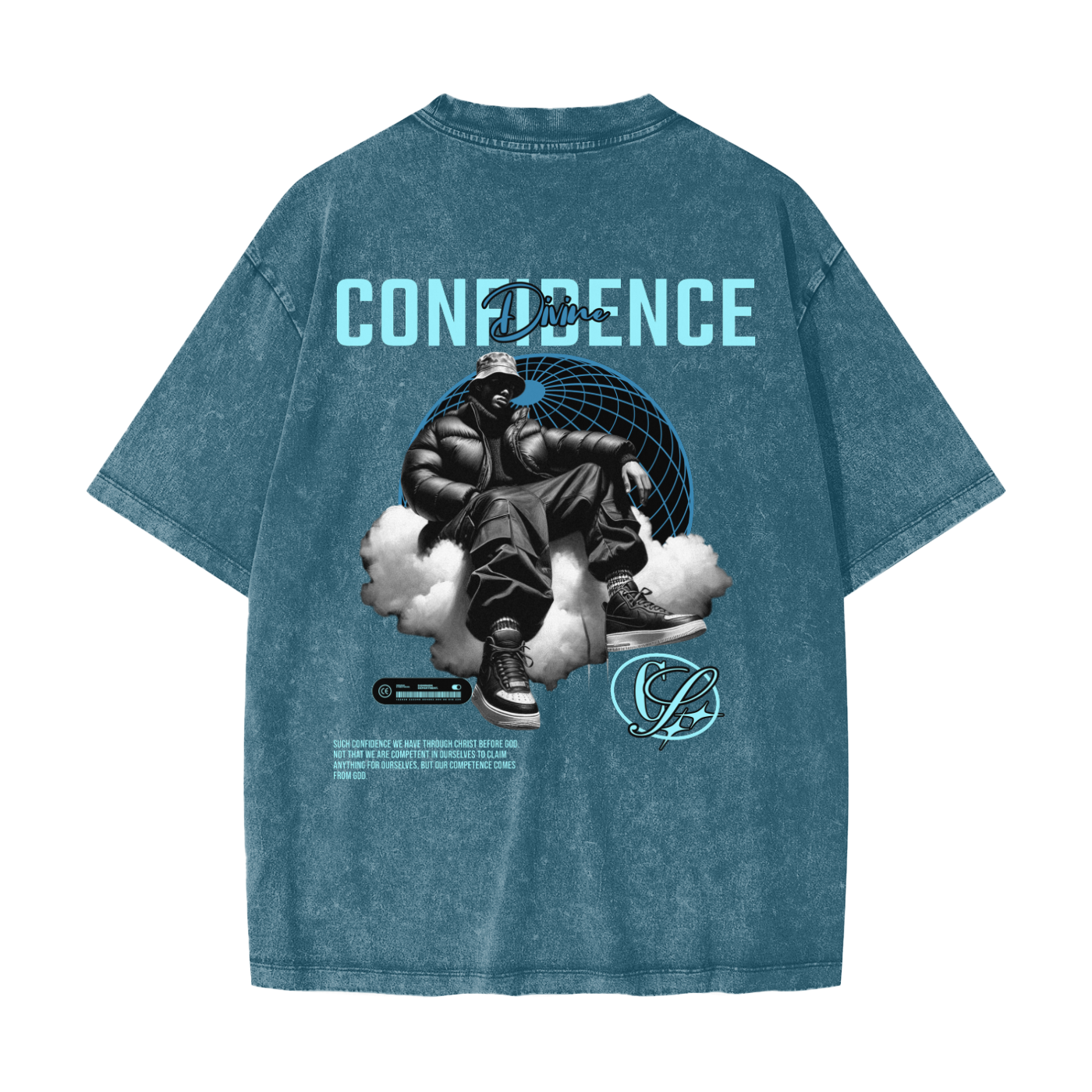 Heavyweight Snow Washed T-Shirt | 100% Cotton | Cross & Stride Christian Streetwear