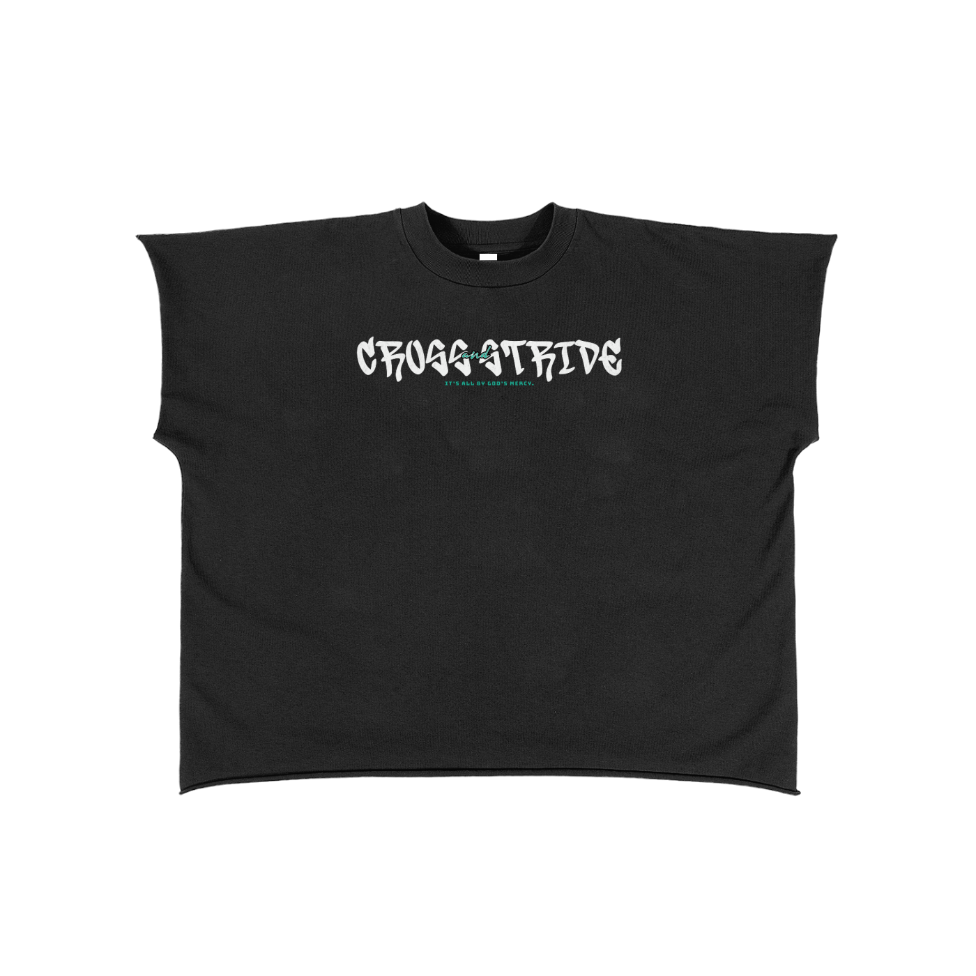 Raw Edge Boxy Non-Shrink T-Shirt | 100% Cotton | Cross & Stride Christian Streetwear