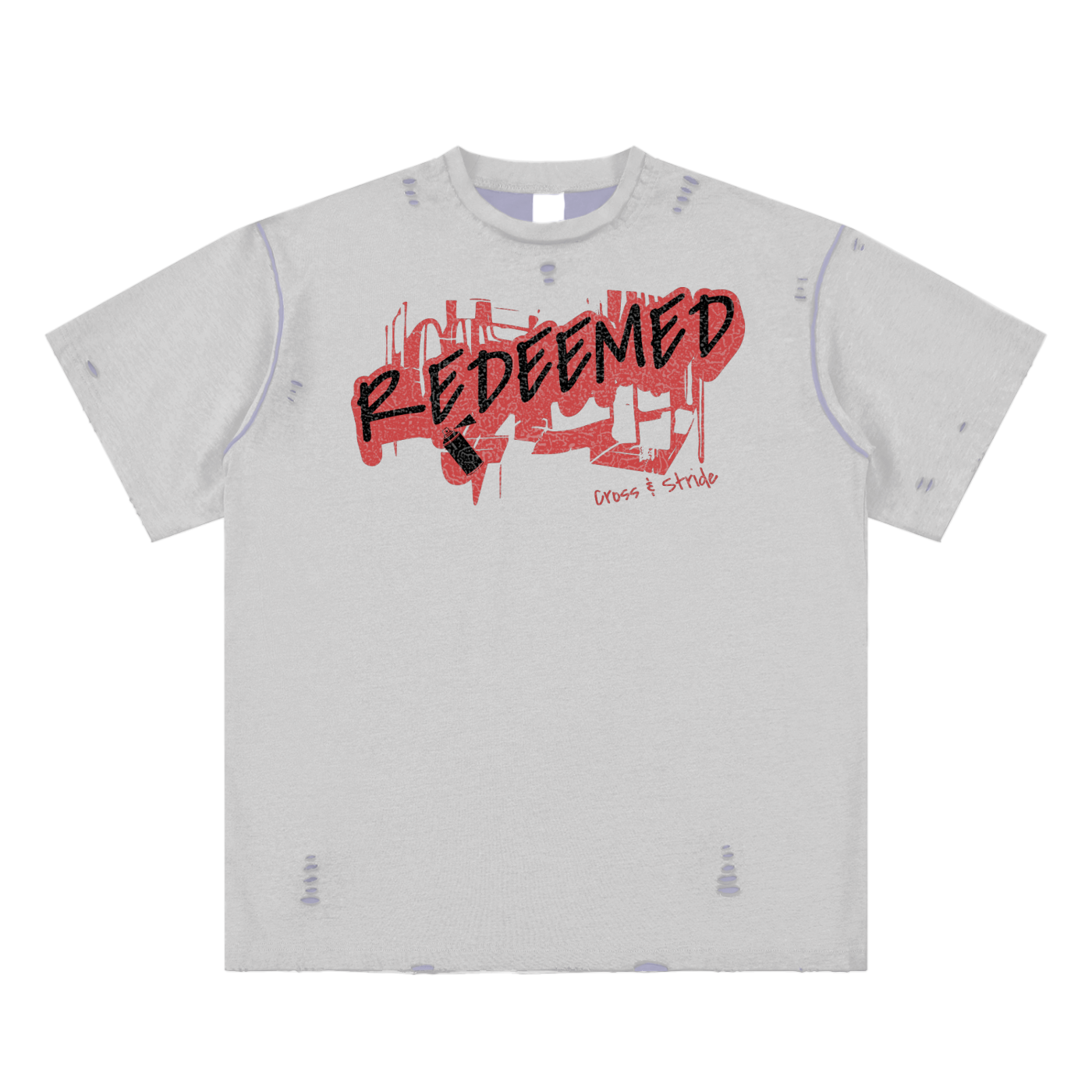Hand-Frayed Reversible T-Shirt | 100% Cotton | Cross & Stride Christian Streetwear