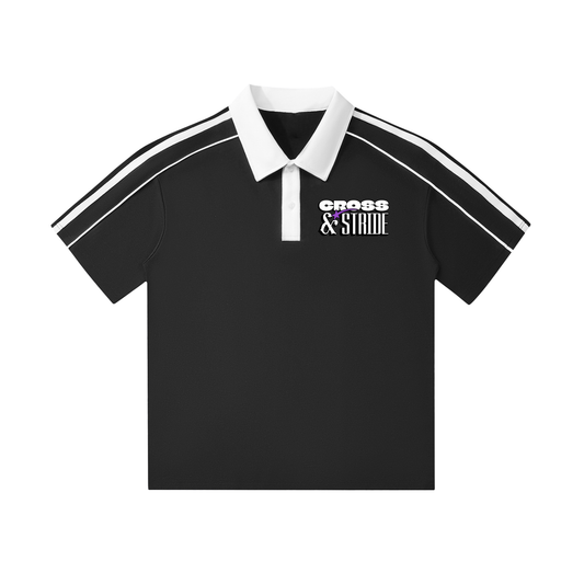 Contrast Collar Polo Shirt – Unisex Streetwear Essential by Cross & Stride