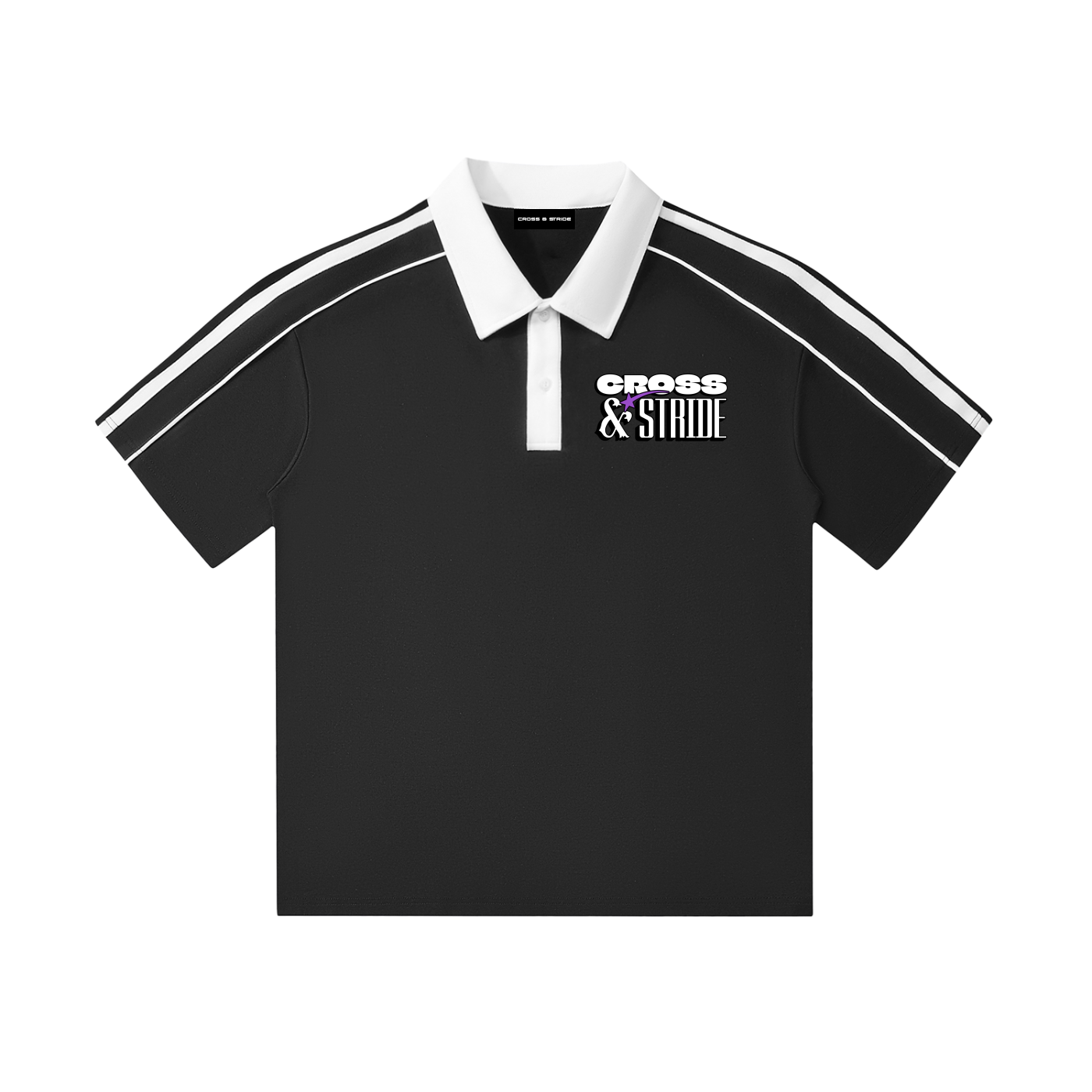 Contrast Collar Polo Shirt – Unisex Streetwear Essential by Cross & Stride